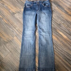 Wrangler Ultimate Riding Jeans Womens 9 x 32 Medium Wash Bootcut Denim Blue